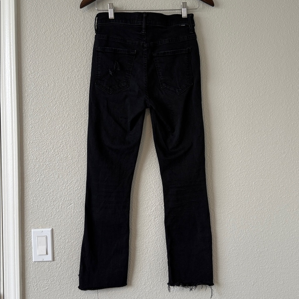 Mother Women’s Black Insider Crop Step Fray Not Guilty Distressed hem 26 - Picture 9 of 15